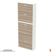 Modilayn VERVE Antre 72x 194 x 26 cm 5 Düşer Kapak 10 Göz Bölmeli Ayakkabılık - 6