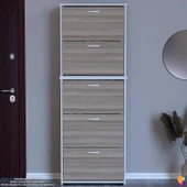 Modilayn VERVE Antre 72x 194 x 26 cm 5 Düşer Kapak 10 Göz Bölmeli Ayakkabılık thumbnail 3