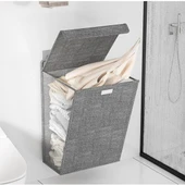 Katlanabilir Asılabilir Kirli Çamaşır Sepeti thumbnail 4