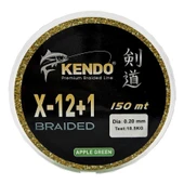 Kendo X-12+1 Braided 150m Apple Green Örgü İp  0,20mm thumbnail 2