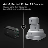 Spigen USB C Şarj Cihazı 120W [GaN III] 4 Bağlantı Noktalı USB C Şarj İstasyonu 100W - 4