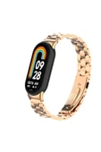 Xiaomi Mi Band 9 İle Uyumlu Ayarlanabilir Paslanmaz Çelik Kordon + Kordon Ayarlama Aparatı Hediye - 5