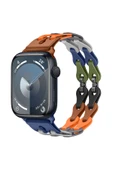 Apple Watch 4 5 6 7 8 9 10 Se Ultra 44-45-46-49mm İle Uyumlu Yumuşak Silikon Zincir Dizayn Kordon - 1