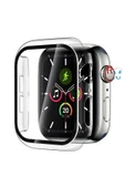 Apple Watch 4/5/6/Se Seri 44mm ile Uyumlu Kasa ve Ekran Koruyucu 360 Koruma Kapak - 1