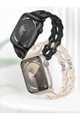 Apple Watch 4 5 6 7 8 9 10 Se Ultra 44-45-46-49mm İle Uyumlu Yumuşak Silikon Zincir Dizayn Kordon - 2