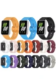 Samsung Galaxy Fit 3 İle Uyumlu Silikon Spor Kordonlu Klasik Kayış Kordon - 4
