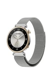 Huawei Watch GT4 41mm (18mm) Uyumlu Mıknatıslı Milanes Örgü Hasır Metal Kordon - 1