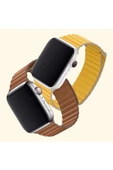 Apple Watch Magnet Deri Kordon 38-40-41mm (1 2 3 4 5 6 7 8 Se Tam Uyumlu) - 4