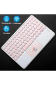 Tüm Cihazlarla (Apple-Samsung-Huawei-Xiaomi-Honor) Uyumlu Touchpadli Bluetooth Klavye - 3