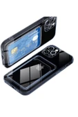 Iphone 12 Pro Mercek Korumalı Thicnes Kart Yuvalı Şeffaf Darbeye Dayanıklı Kılıf - 2