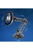 Mıknatıslı 360° Döndürmeli  Metal Halkalı Araç içi Telefon Tutucu - 3