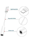 İphone Ipad İpod Uyumlu  Lightning to 3.5 mm Headphone Aux Jack Adapter Dönüştürücü - 6