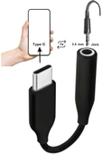 Type-c Girişli Tüm Cihazlarla Uyumlu Kablolu Kulaklık Çevirici Type-c To Headphone Jack Aux Çevirici - 4