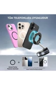 360°Dönebilen Vakumlu Ayarlanabilir Katlanabilen Magsafe Araç İçi Telefon Tutucu - 4