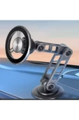 Mıknatıslı 360° Döndürmeli  Metal Halkalı Araç içi Telefon Tutucu - 2