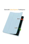 ıPad Air 5.Nesil10.9 inç İle Uyumlu Tablet Kılıfı Standlı Uyku Modlu Kalem Bölmeli Akıllı Kılıf - 3