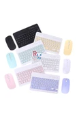 ıPad 7.Nesil 10.2 inç Uyumlu Bluetooth Özellikli Klavyeli Kılıf Mouse ve Dokunmatik Kalem Set - 4