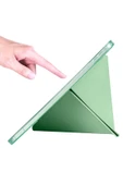 ıPad 10.Nesil 10.9 2022 Uyumlu Kılıf Kalem Bölmeli Trifolding Standlı Uyku Modlu Tablet Kılıfı - 3