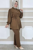 KADIN ÇİÇEK BROŞ DETAYLI TESETTÜR TAKIM thumbnail 3