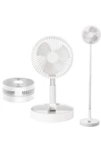 USB-C Şarjlı Katlanabilir Ayaklı Vantilatör 4 Kademe – 45-102 cm Ayarlı & Kablolu Telefon Şarj - 8