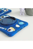 iPad Pro 11 3. Nesil Uyumlu Standlı ve Boyun Askılı Astronot Figürlü Çocuk Tablet Kılıfı - 4
