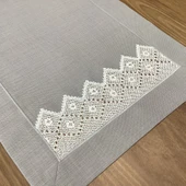 Dantelli Gri Zeminli Ranır - 40 x 130 cm - 1