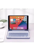 Ipad Pro 11 /1.2.3.4. Nesil A243 5a2759 A2761 A2762 Bluetooth Özellikli Kalem Bölmeli Klavyeli Kılıf - 3