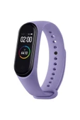 AXYA Xiaomi mi Band 3 Ve Mi Band 4 Silikon Kordon Koyu Mor - 1