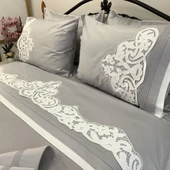 Beyaz İş li & Pamuklu Pike Takımı -6 parça - 3