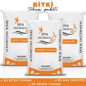 İpek Değirmen 3 kg Fit Yaşam Keten Tohumu Maş Fasulyesi Kendir Paketi - 1