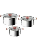 Tefal Optispace 6 Parça Çelik Tencere Seti - 1