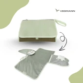 Vegmann Tender Impertex Kumaş Anne Bebek Bakım Sırt Çantası Biberon Termos Gözlü Haki-Bej - 5