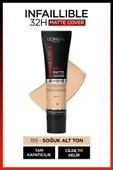 LOréal Paris Infaillible 24H Matte Cover Yüksek Kapatıcı Fondöten - 155 Natural Rose - 1