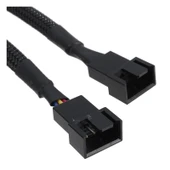 5025 Fan Çoklayıcı 2 Port Y Pwm 4 Pin Splitter Çoklayıcı Switch Kablosu thumbnail 4