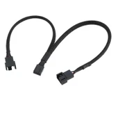 5025 Fan Çoklayıcı 2 Port Y Pwm 4 Pin Splitter Çoklayıcı Switch Kablosu thumbnail 2