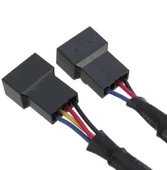 5025 Fan Çoklayıcı 2 Port Y Pwm 4 Pin Splitter Çoklayıcı Switch Kablosu thumbnail 3