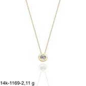 Tektaş Sıvama Pırlanta Model 14 Ayar Altın Kolye thumbnail 2