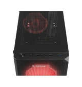 Rampage HELIOS Mesh 550 W 80+ Siyah Temperli Cam 4 x 12 CM Rainbow ATX Mid-T Oyuncu Kasası - 4