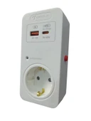 Seldur USB Hızlı Şarjlı Şok ve Akım Korumalı Fiş Priz - 1