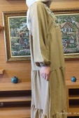 Doğal Doku Oversize Çiçek Desenli Elbise – Yazlık Rahat Kalıp, Şık ve Ferah Tasarım - 6