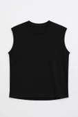 Erkek Bisiklet Yaka Sıfır Kol %100 Pamuk T-Shirt - 5