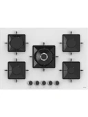 Ferre Steamart-Fryart-Sılentart Serisi Beyaz Set (SS036 + QEP64CB +D064-SA ) - Emaye Izgara - 75 cm Ocak thumbnail 3