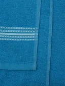 Banyo El Havlusu Seti 4 Lü Turkuvaz - Beyaz Elvin – Yumuşak Doku (70X140X2 /50X90CMX2) - 4