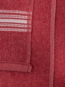 Banyo El Havlusu Seti 4 Lü Bordo - Beyaz Elvin – Yumuşak Doku (70X140X2 /50X90CMX2) - 4