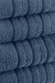 4 Lü Banyo Havlusu Seti Dora Indigo - 70x140 - 4
