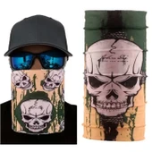 Haki Kafatası Baskılı Boyunluk (Baf,Bandana)25x48 cm - 1