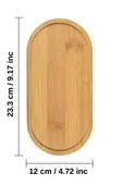 Oval Bambu Yağdanlık Altlığı ve Sunum Tabağı - 3