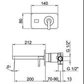 İtalyan Webert Living Ankstre Lavabo Bataryası 20 cm Krom - 3