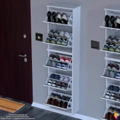 Modilayn VERVE Asma Kapı Önü 52x194x 26 cm' lik 5 Düşer Kapak 10 Göz Bölmeli Ayakkabılık - 3