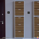 Modilayn VERVE Asma Kapı Önü 52x194x 26 cm' lik 5 Düşer Kapak 10 Göz Bölmeli Ayakkabılık thumbnail 3